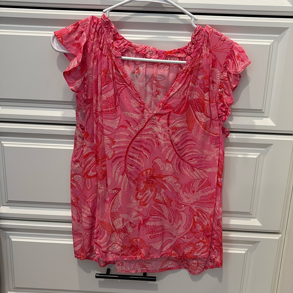 Oliveaceous Pink Top